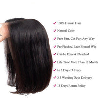Straight human hair wigs13 * 4 Brazilian Hair