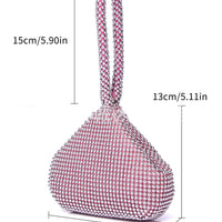 Diamond Triangle Rhinestone Round Dinner Bag