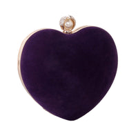 Heart-shaped Dinner Bag With Diamond Pearls