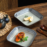 Japanese-style Square Ceramic Creative Dinner Plate