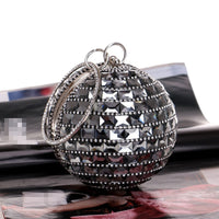 New Style Diamond Handbag Ladies Spherical Dinner Bag