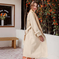 Over-the-knee tie coat loose coat