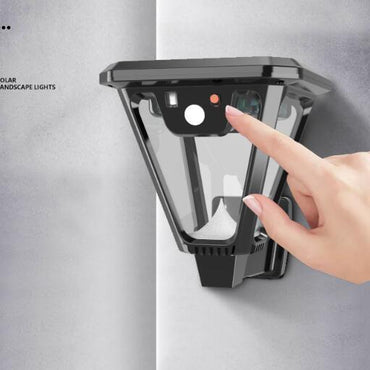 New Chinese Style Outdoor Solar Wall Lamp Courtyard Garden Decoration