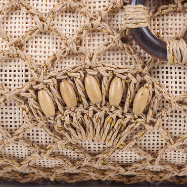 Handwoven Straw Ladies Dinner Bag Beach Leisure