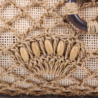 Handwoven Straw Ladies Dinner Bag Beach Leisure