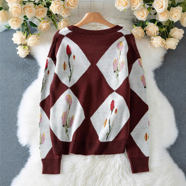 Women's European And American Leisure Knitted Sweater Coat