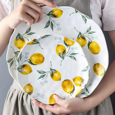 Ins Irregular Lemon Plate Ceramic Dinner