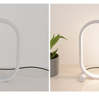 Usb Plug-In Lamp Oval Acrylic Lamp Touch Control Dimmable Modern Simple Creative Night Lamp Bedside Reading Lamp Desk Table Led