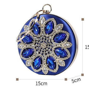 Fashion Rhinestone Diamond Silk Women's Bag Hand Holding Dinner Bag Dress Decoration