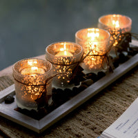 Retro Romantic Glass Candle Light Dinner Props