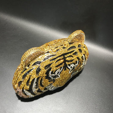 Metal Crystal Dinner Bag Hand-set With Diamonds