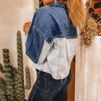 Single Row Multi-buckle Denim Coat For Women
