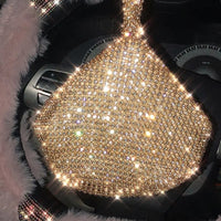 Diamond Triangle Rhinestone Round Dinner Bag