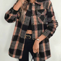 Women's Casual Plaid Composite Plush Warm Jacket