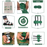 set Epoxy Floor Paint Spikes Shoes Garden Lawn Shoe Aerating Garden Lawn Care Tool Sandals With   Adjustable Straps