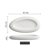 Irregular White Ceramic Dinner Plate
