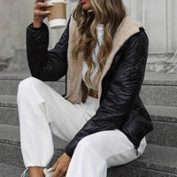 Hooded Long Sleeve Warm Women's Cotton-padded Clothing Cotton Jacket