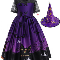 Halloween Princess Dress Halloween Printed Mesh
