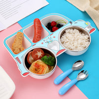 Car Cartoon Children's Dinner Plate Compartment