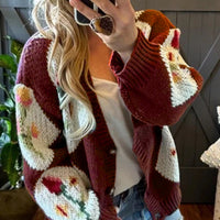 Women's European And American Leisure Knitted Sweater Coat