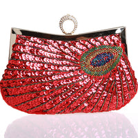 Hot Sale Dinner Bag Peacock Handmade Beaded Ring