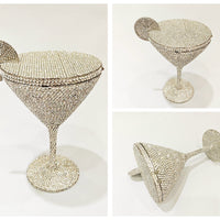 Hollow Rhinestone Cocktail Style Dinner Clutch