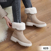 Two Cotton-Padded Shoes And Winter Plush Boots