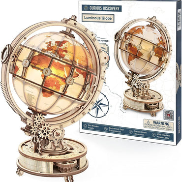 Rokr Luminous Globe 3D Wooden Hot Selling 180PCS Model Building Block Kits Toy