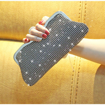 Fashion Clutch With Ring Dinner Bag  Diamond