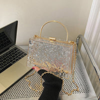 Single-shoulder Diagonal Acrylic Dinner Bag