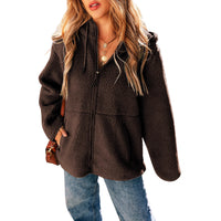 Women's Autumn And Winter Sweater Hooded Jacket