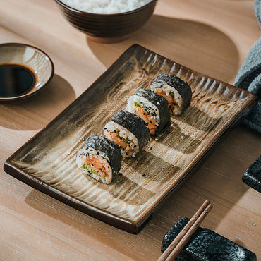 Rectangular Porcelain Dinner Plate Home Snacks Sushi Plate