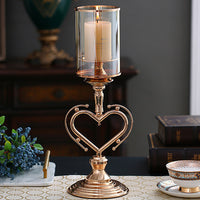 Dinner European Luxury Glass Candle Holder Ornament