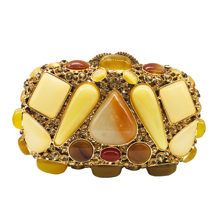Women's Dinner Party Diamond-encrusted Clutch Handmade