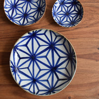 Household Hemp Leaf Pattern Ceramic Dinner Plate