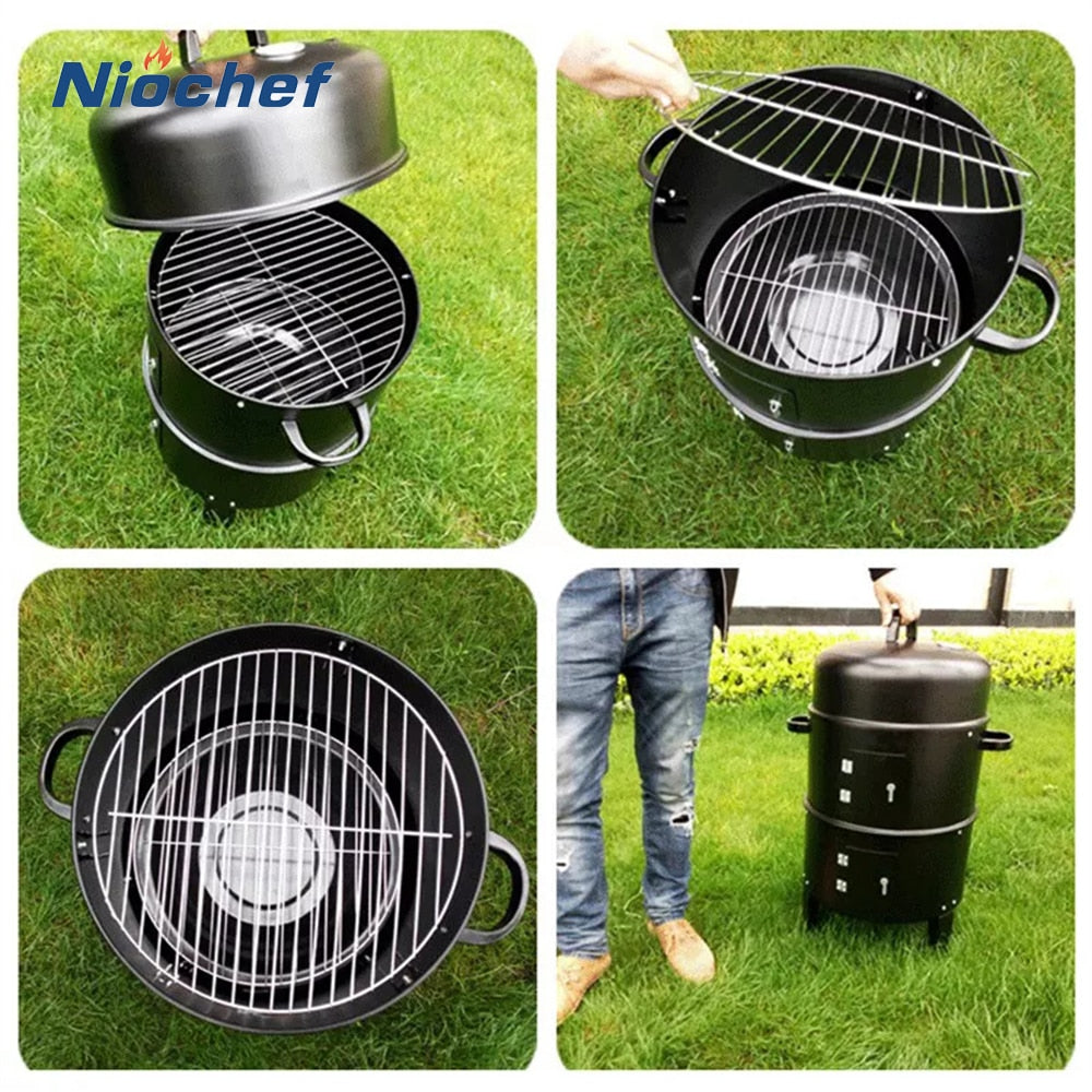 3 in 1 Charcoal Stove Barbecue Grills