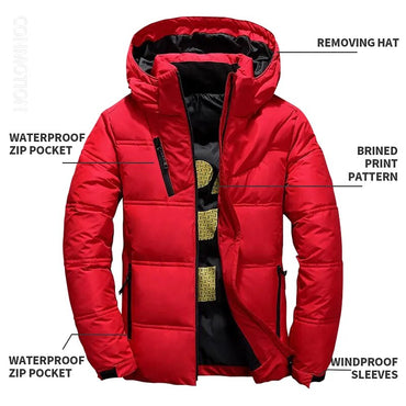 Windproof Detachable Hooded Overcoat