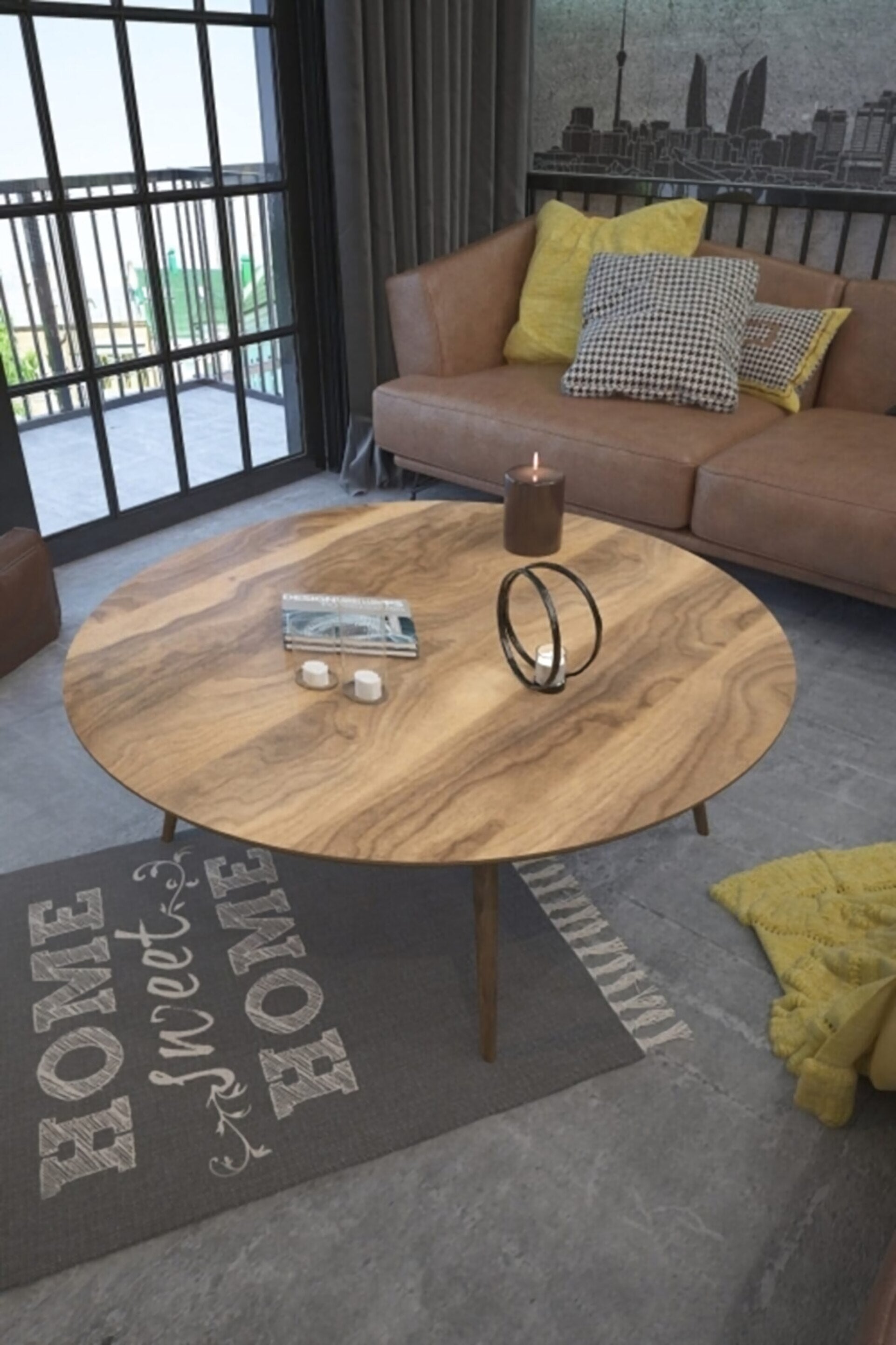 Nordic Wood Modern Living Room Coffee Table