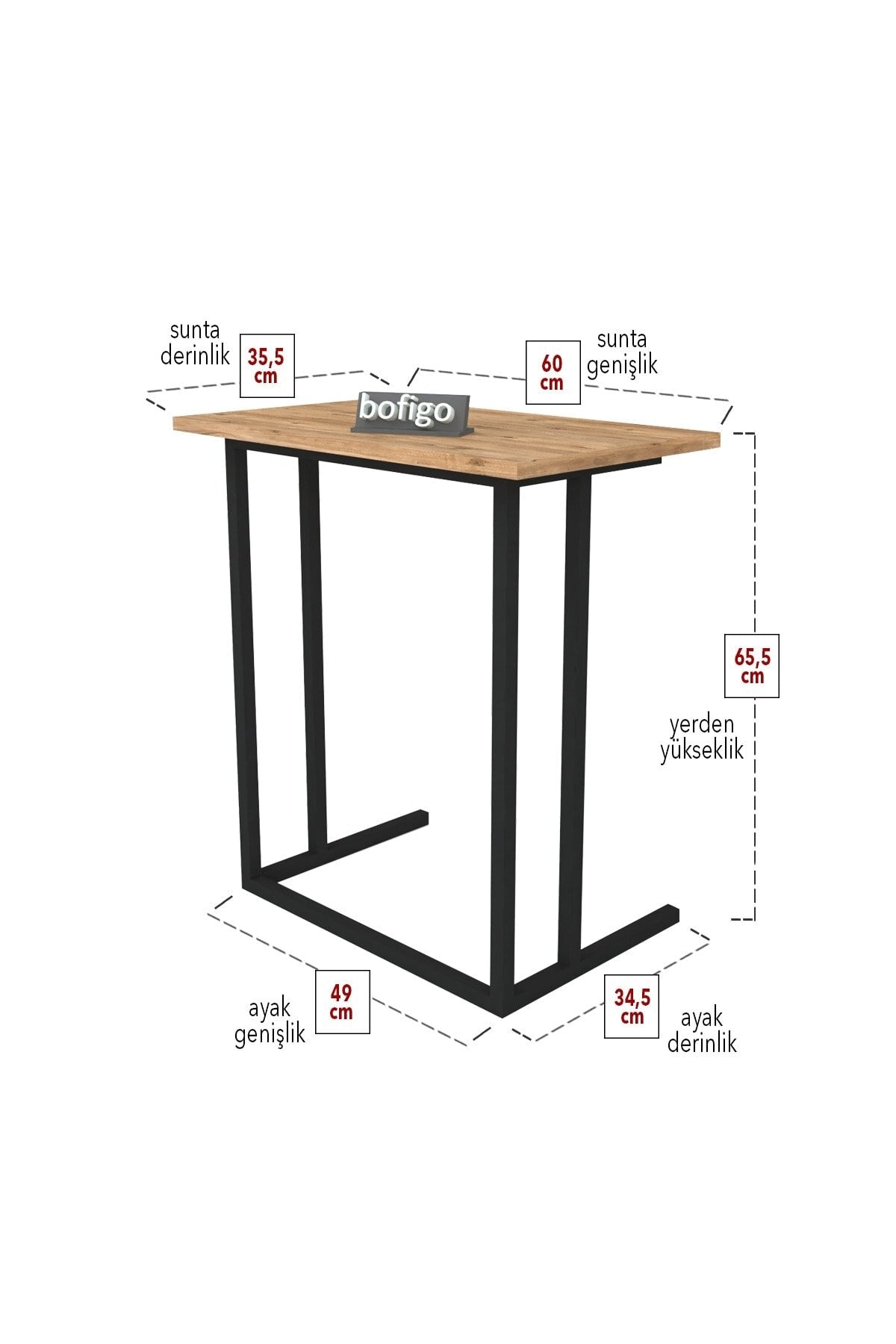 Metal Leg Coffee Laptop Table