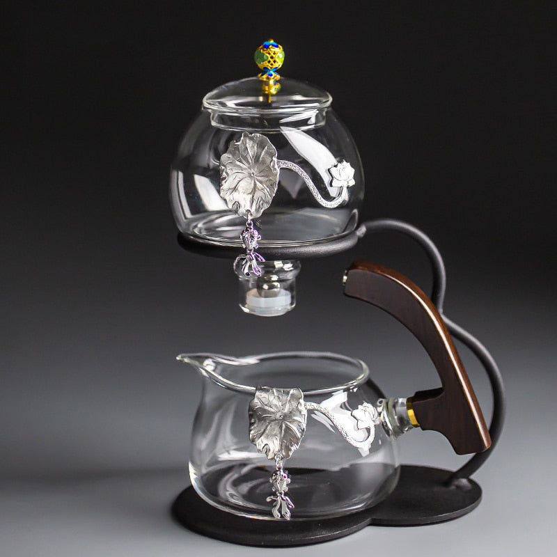 Heat-resistant glass tea set