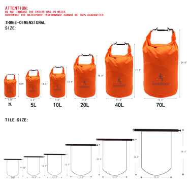 2L5L10L/20L40L70L Waterproof Dry Bag