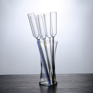 6Pcs Colourful Champagne Flutes