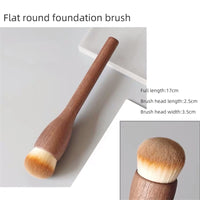 Vintage European Wood Handle Makeup Brush Set