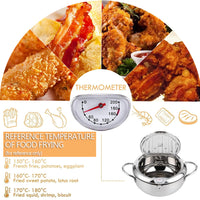 Japanese Deep Fryer With Thermometer and Lid