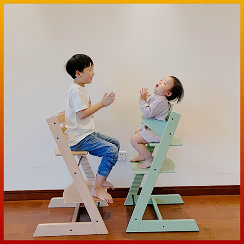 Baby Growth Adjustable Solid Wood Chair