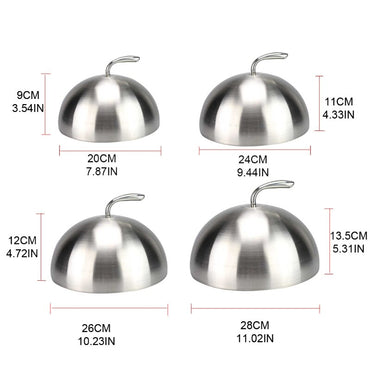 Stainless Steel Dome Food Lid Cover