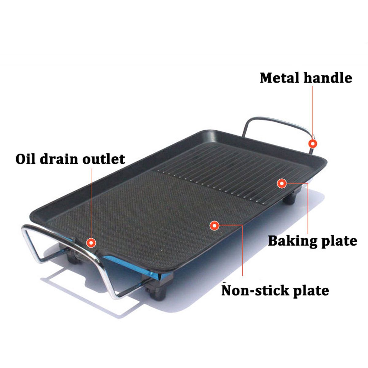 1300W Non Stick Smokeless Barbecue Machine