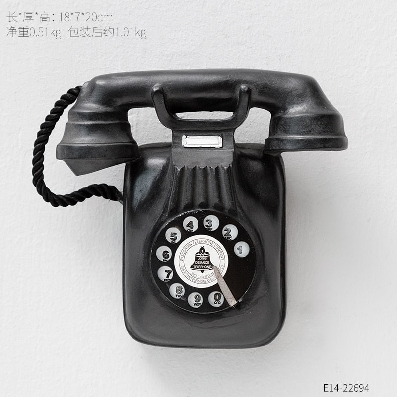 Retro Wall Phone Decoration