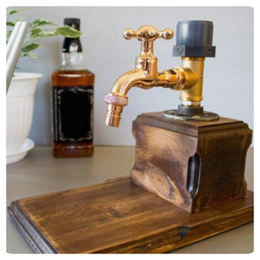 Whiskey Wood Dispenser Faucet Shape Father
