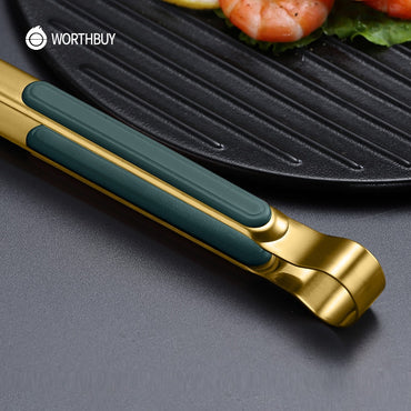 Gold Stainless Steel Serving Tongs